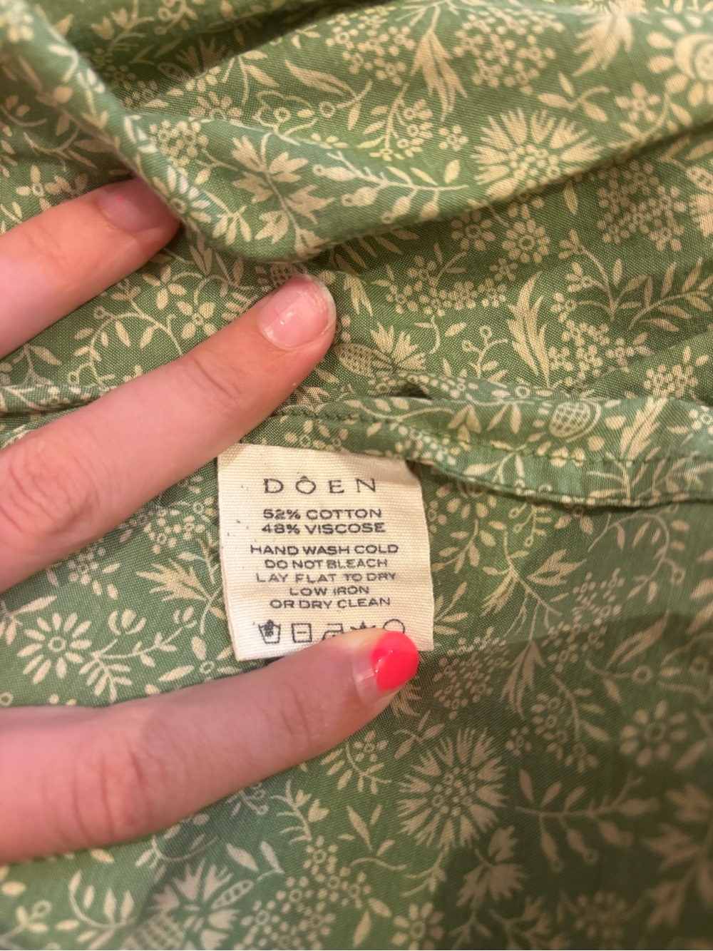 Doen Isidore Cotton Blend Floral Puff Sleeve Smocked On/Off Shoulder Midi Dress - Picture 5 of 5